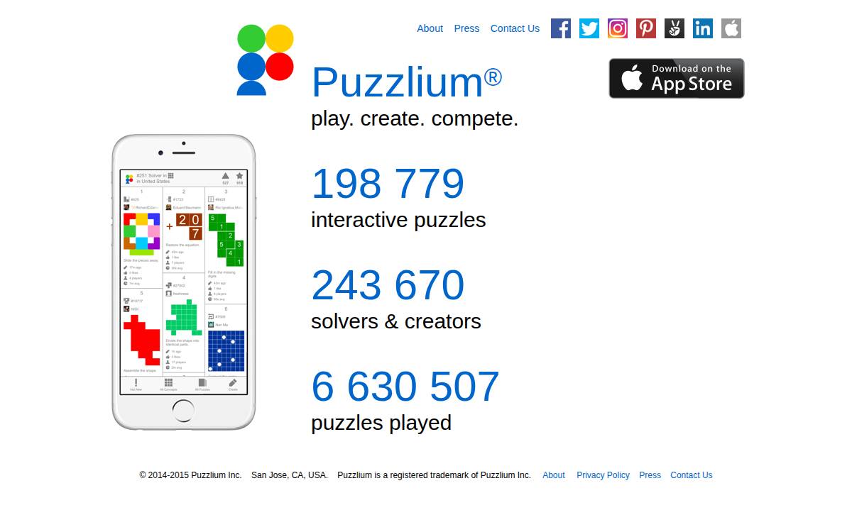 Puzzlium website preview