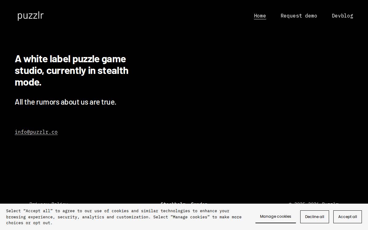 Puzzlr website preview