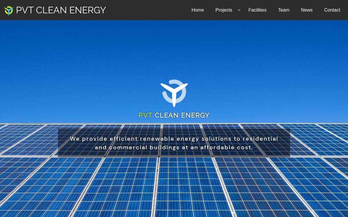 PVT Energy website preview