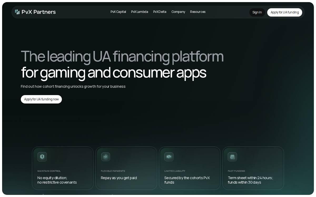 Pvxpartners website preview