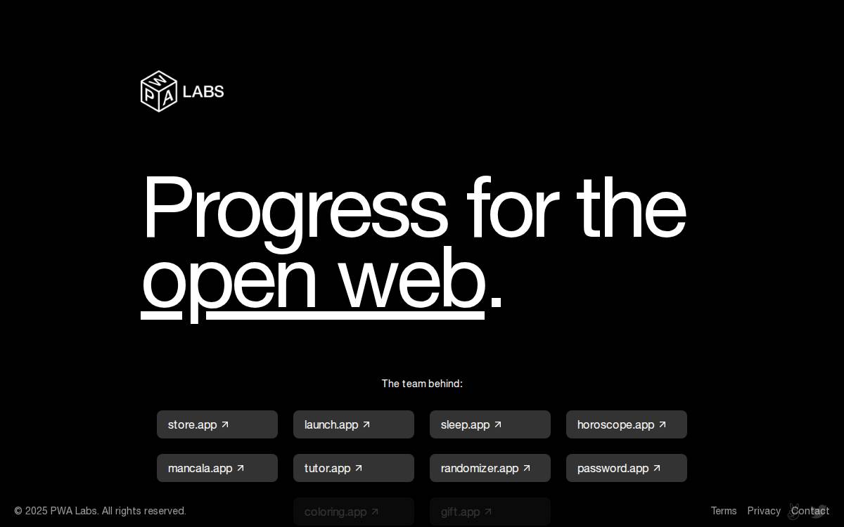 PWA Labs website preview