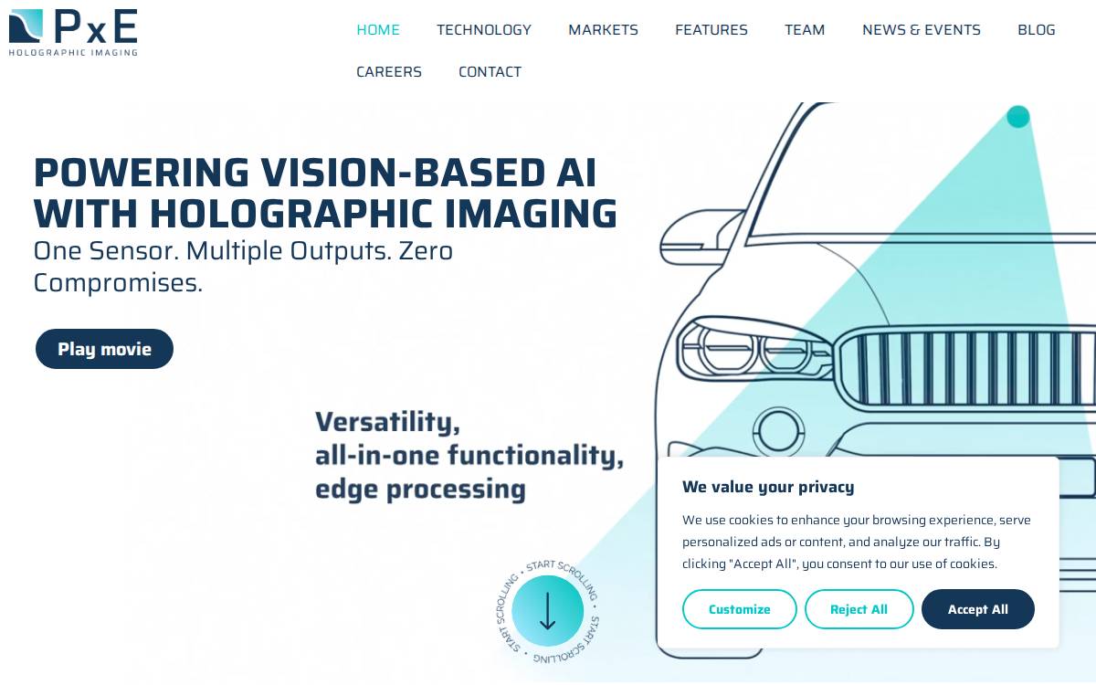 PxE Imaging website preview