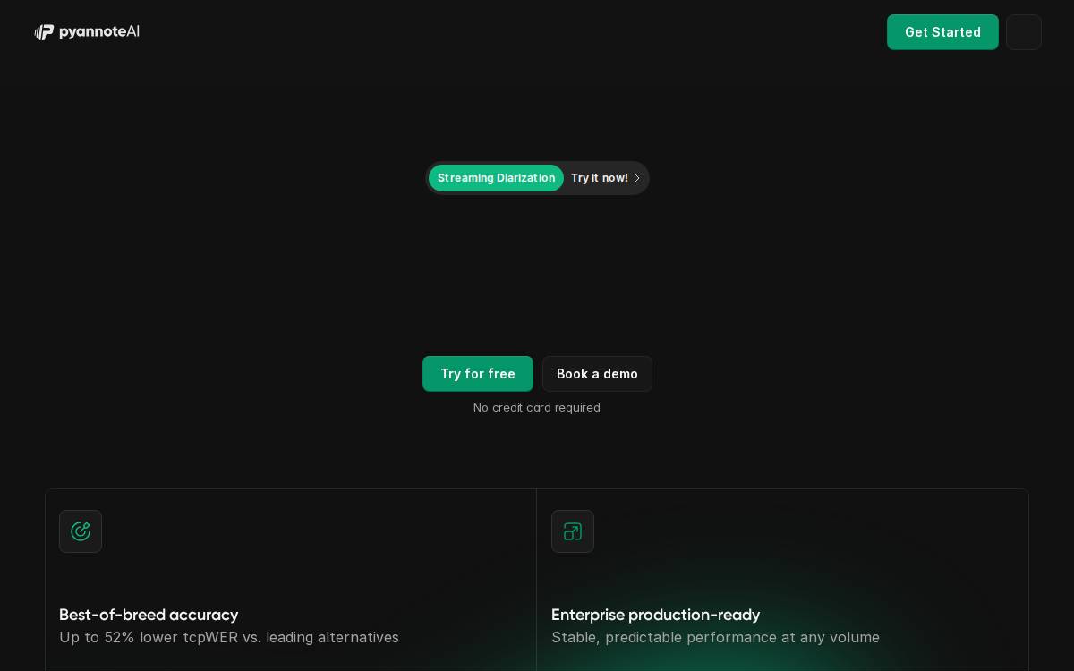 Pyannote website preview