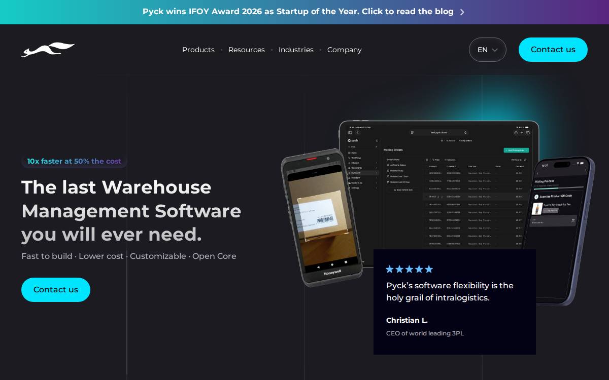 Pyck website preview