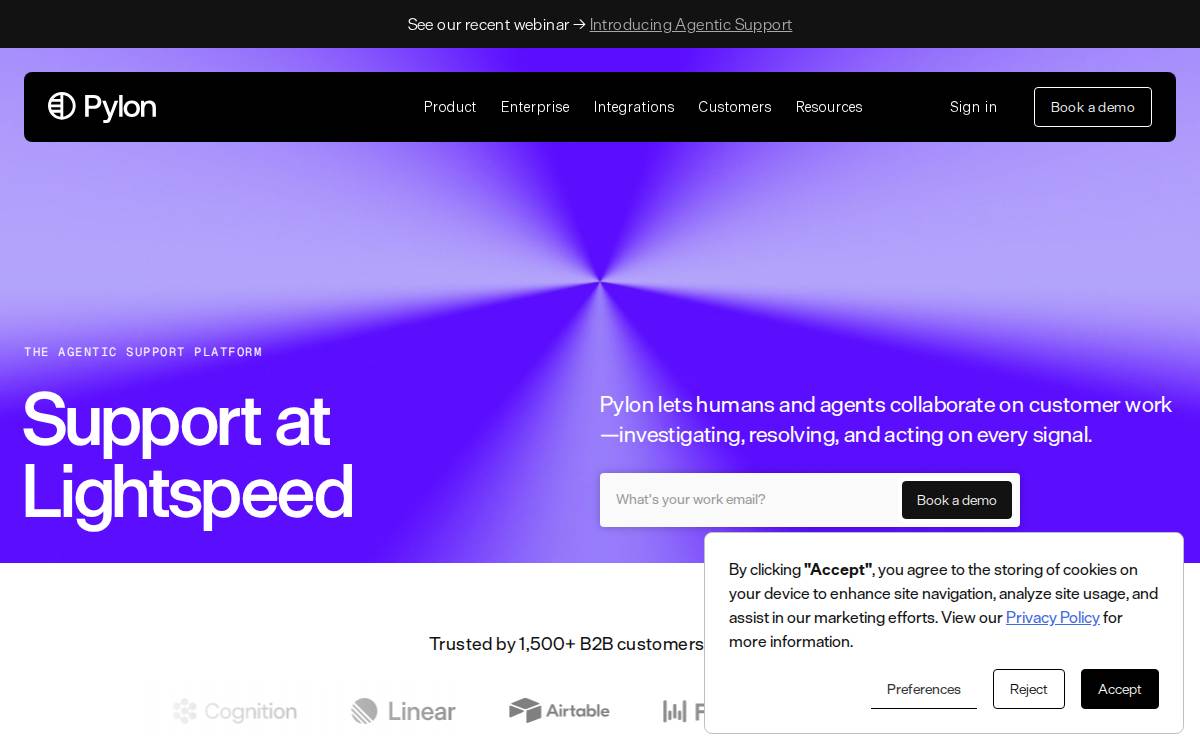 Pylon website preview