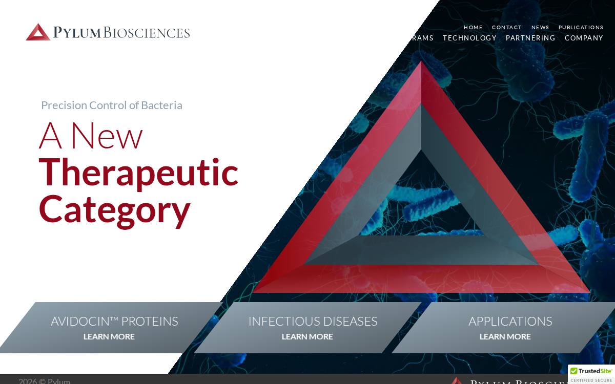 Pylum Biosciences website preview