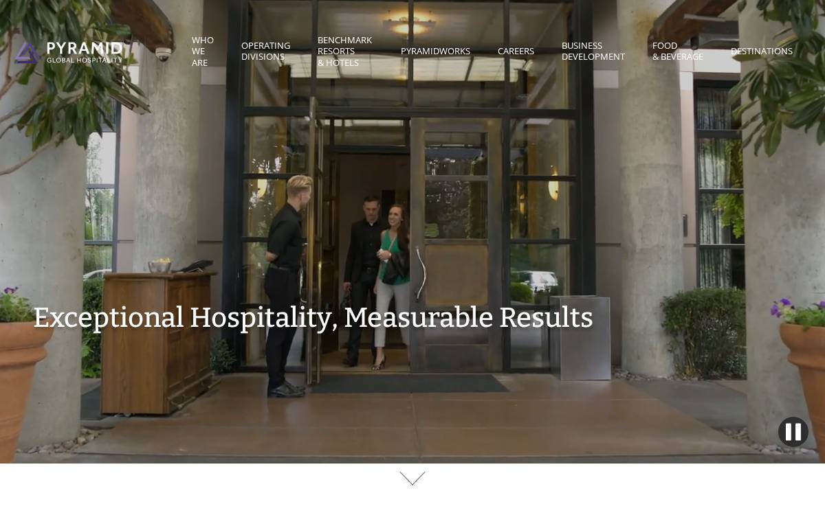 Pyramid Global Hospitality website preview
