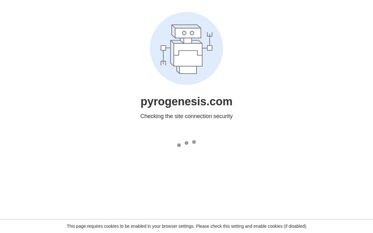 Pyrogenesis Inc. website preview