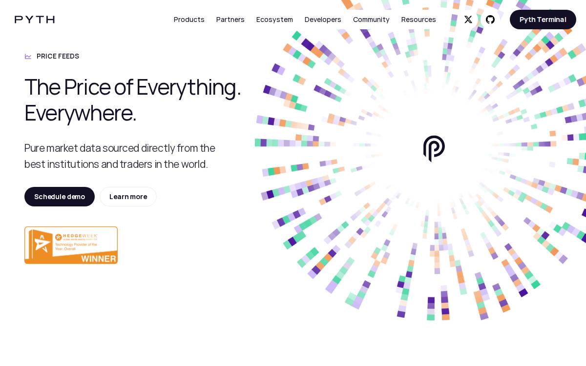 Pyth Network website preview
