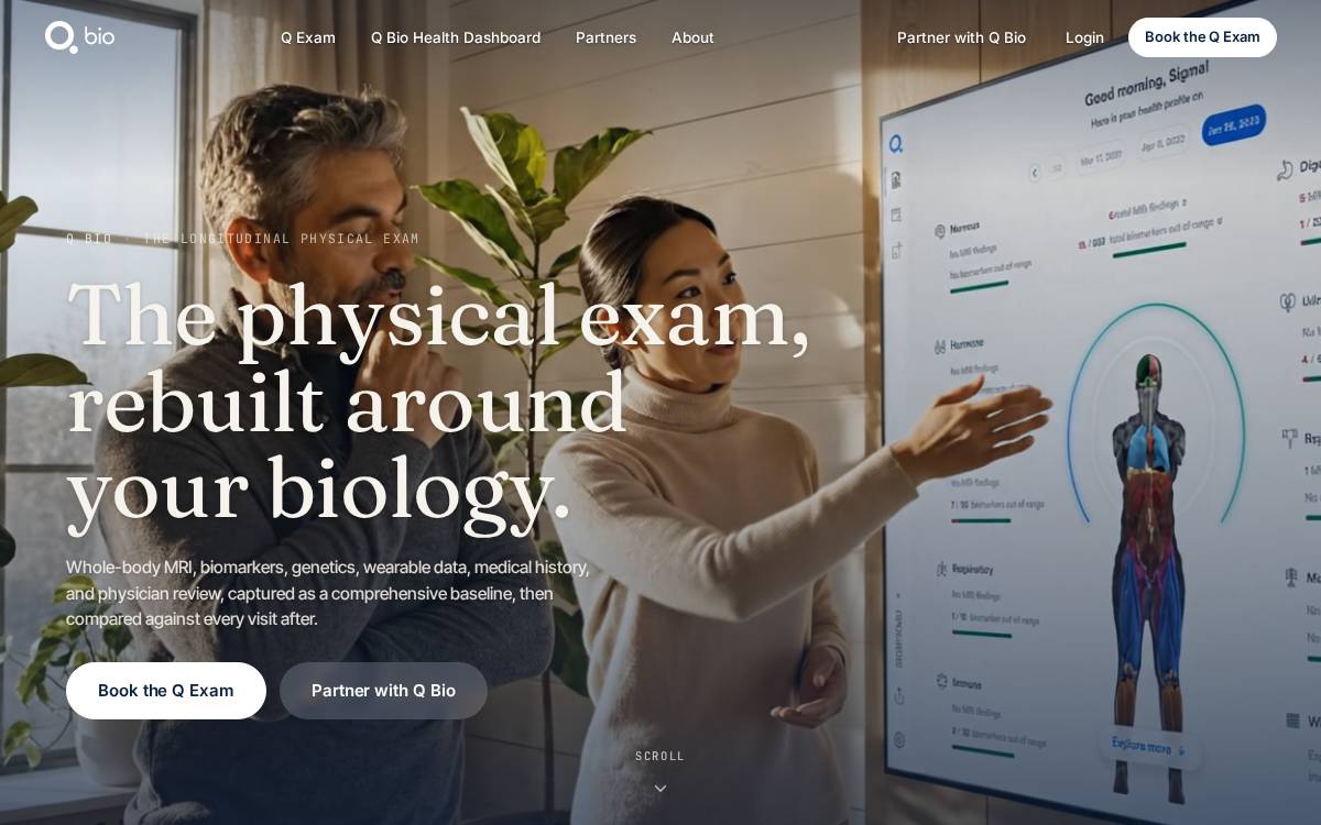Q Bio, Inc. website preview