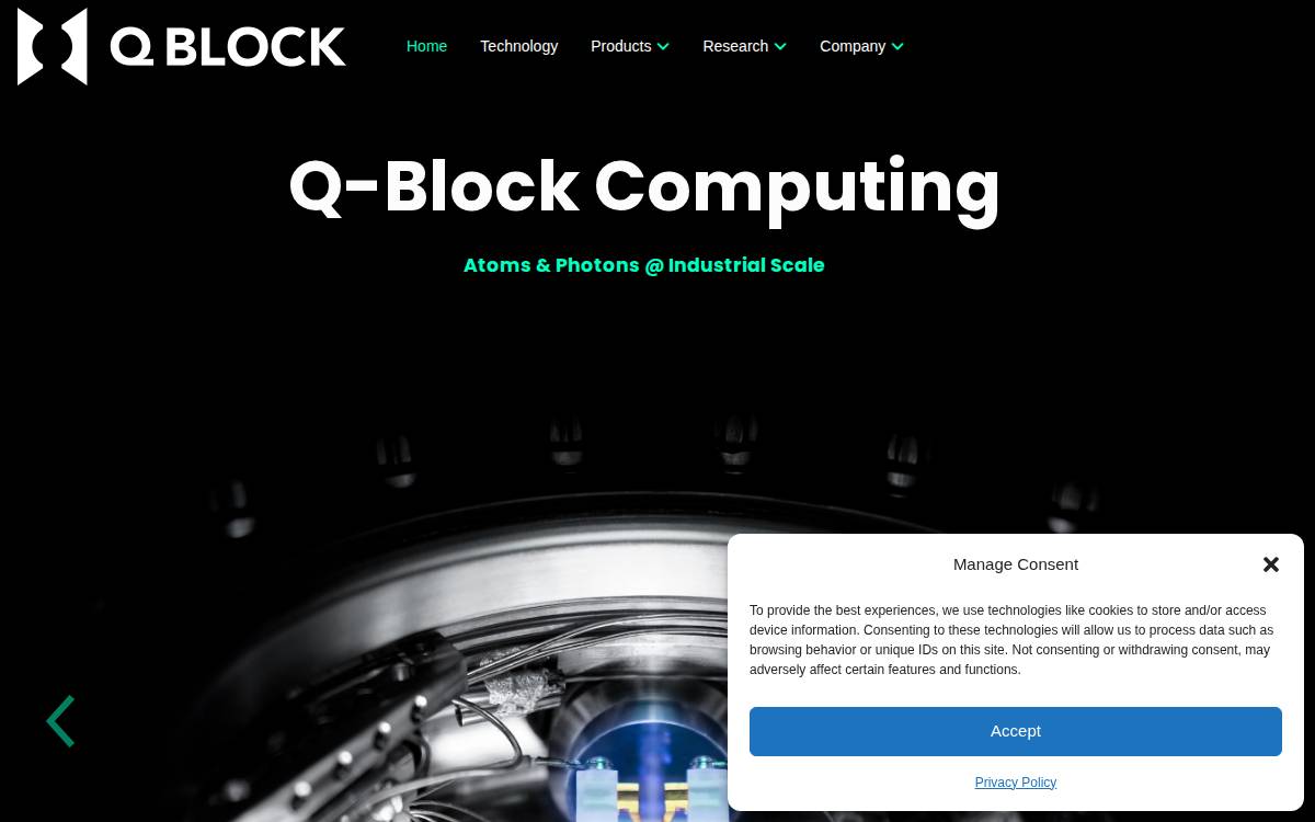 Q-Block Computing website preview