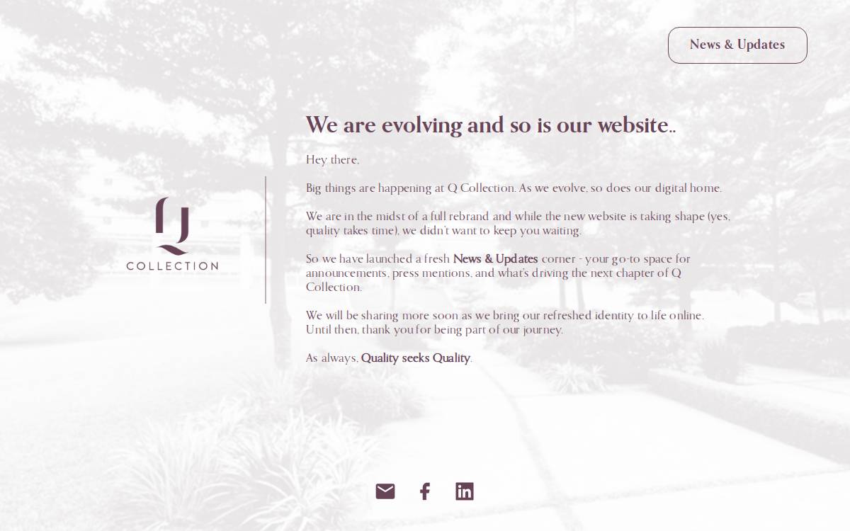 Q Collection website preview