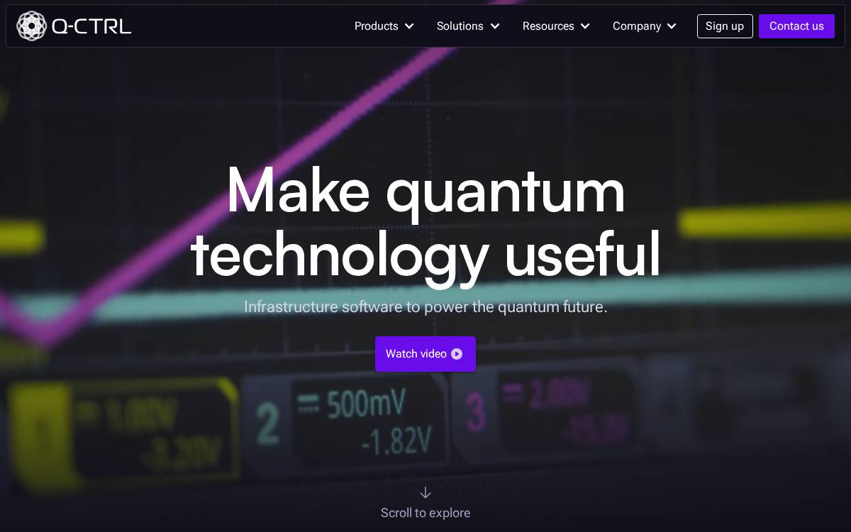 Q-CTRL website preview