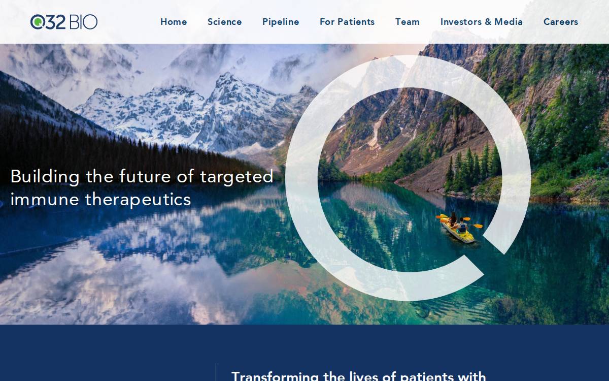 Q32 Bio website preview
