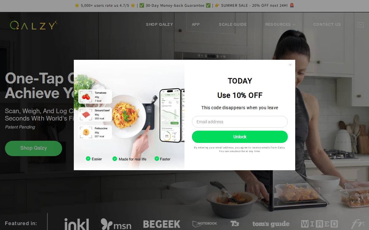 Qalzy website preview