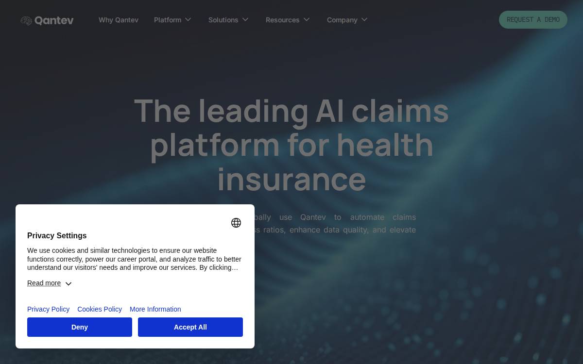 QantEv website preview