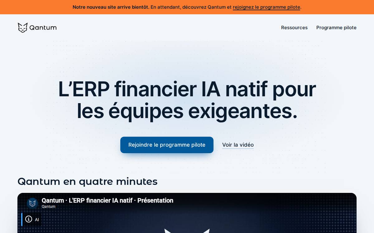 Qantum website preview