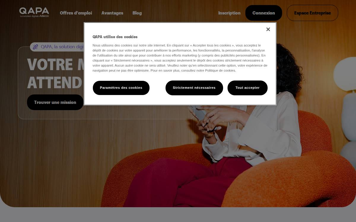 Qapa Adecco website preview