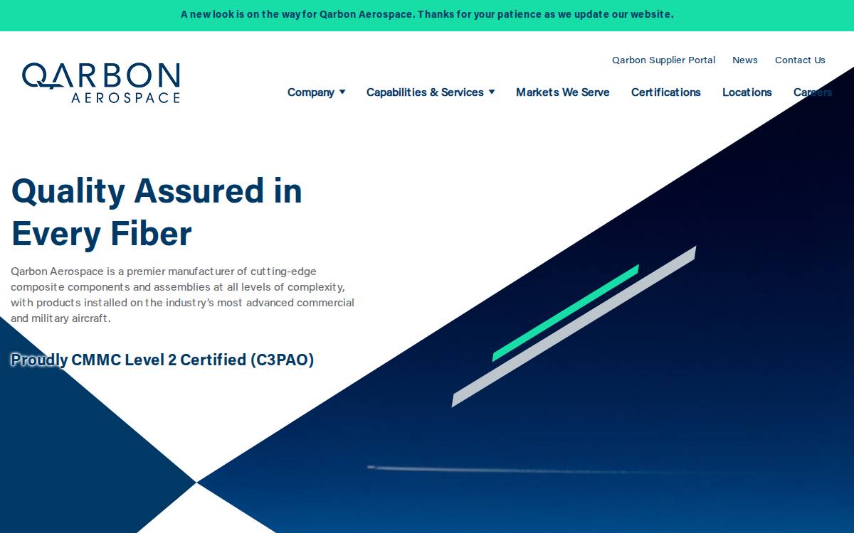Qarbonaerospace website preview