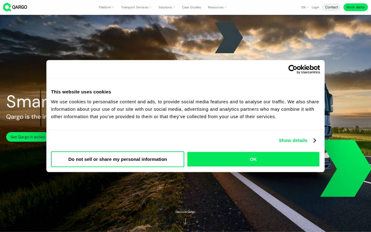 Qargo website preview