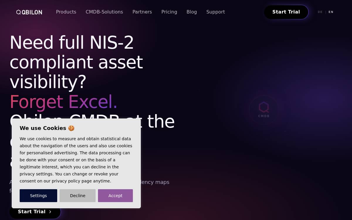 Qbilon website preview