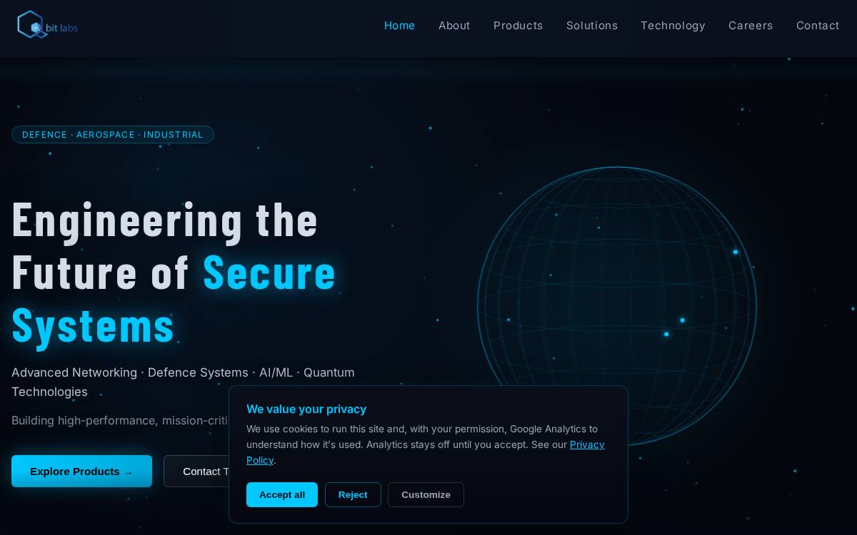 Qbit Labs website preview