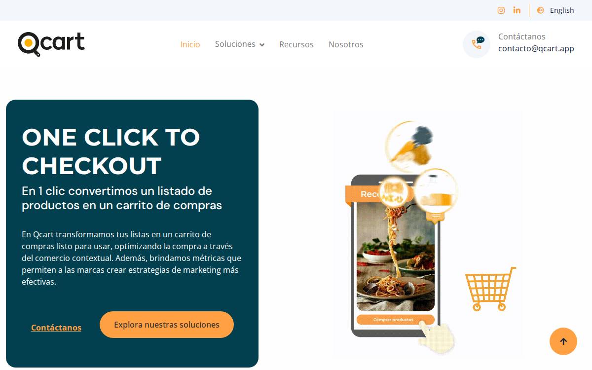 Qcart website preview