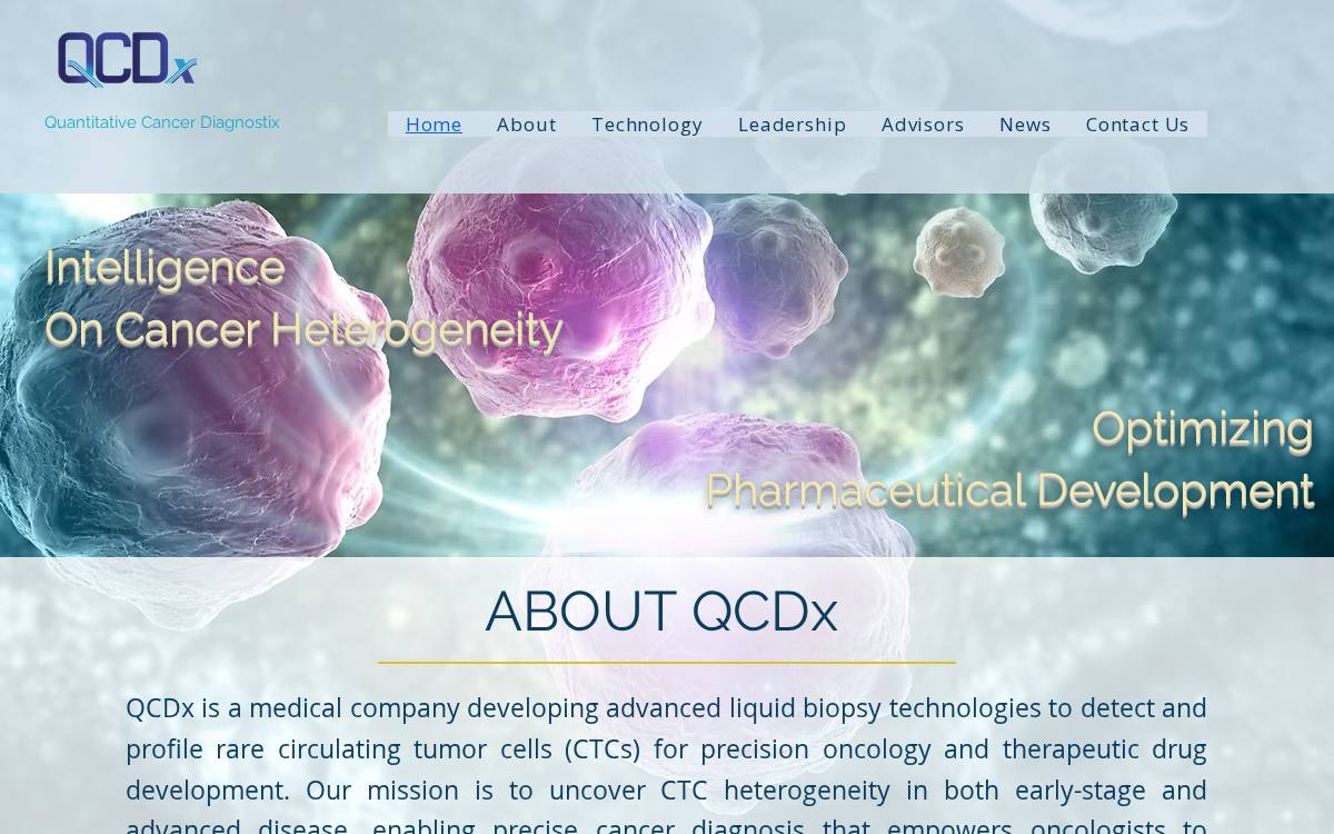QCDx LLC website preview