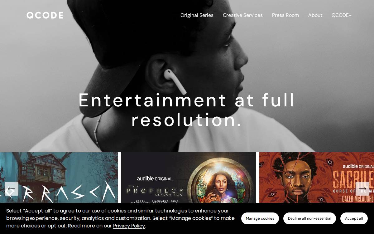 QCode Media website preview