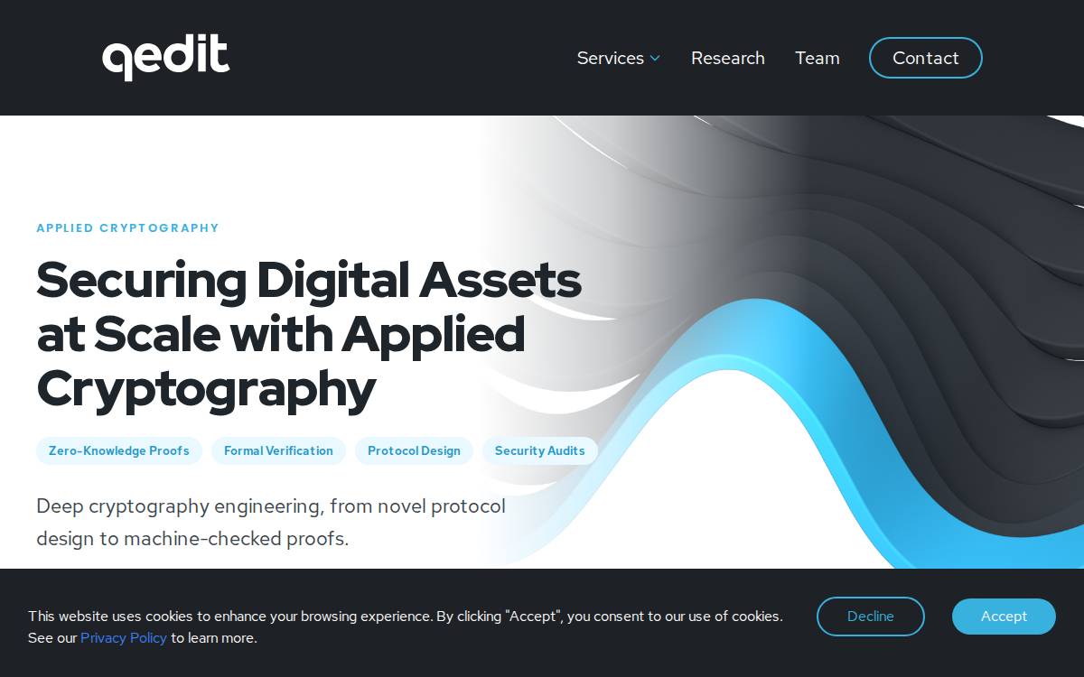 QEDIT website preview