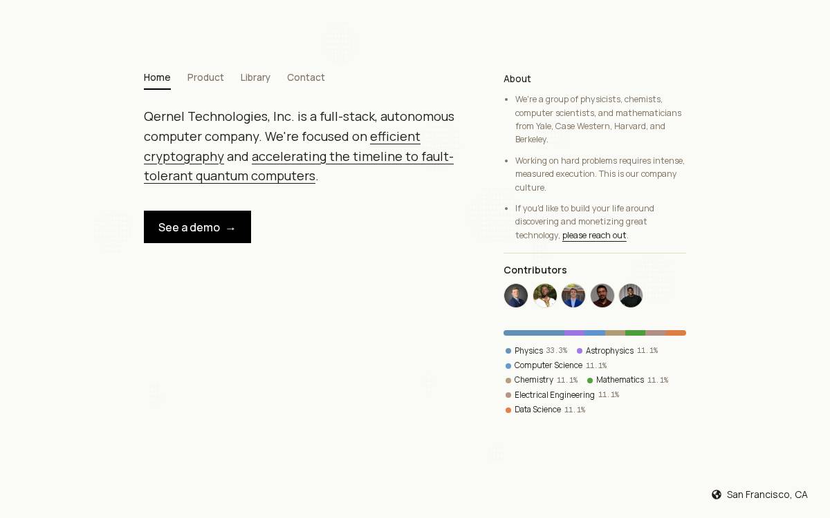 Qernelzoo website preview