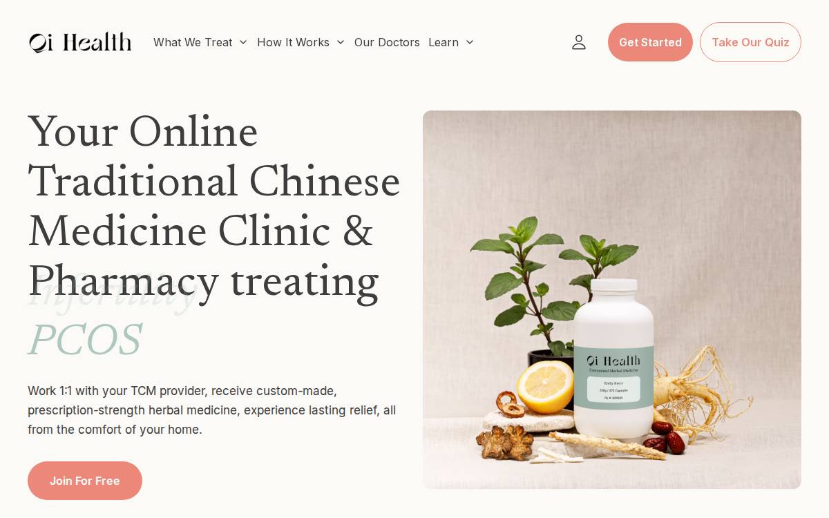 Qihealth website preview