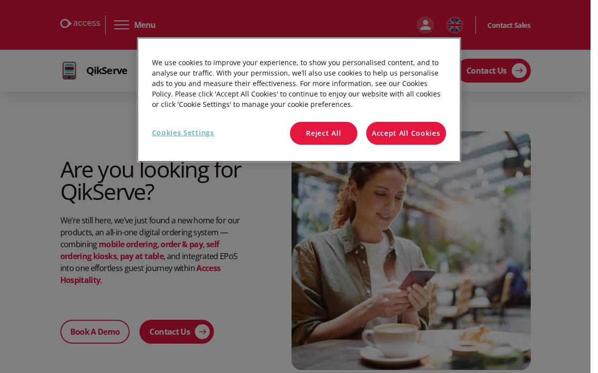 Qikserve website preview