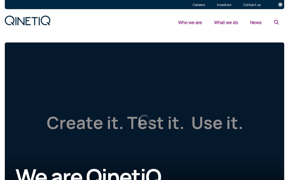 Qinetiq website preview