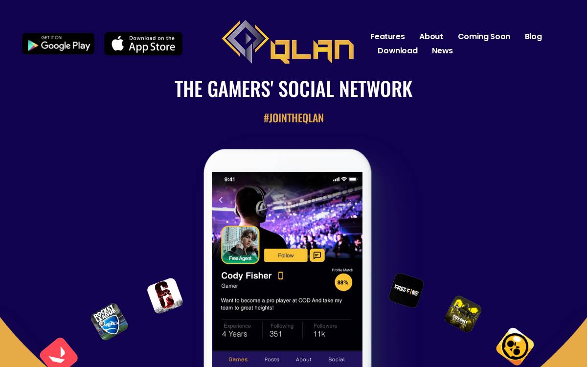 Qlan website preview