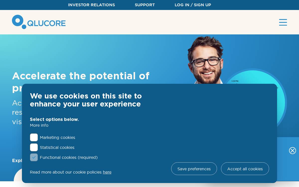 Qlucore website preview