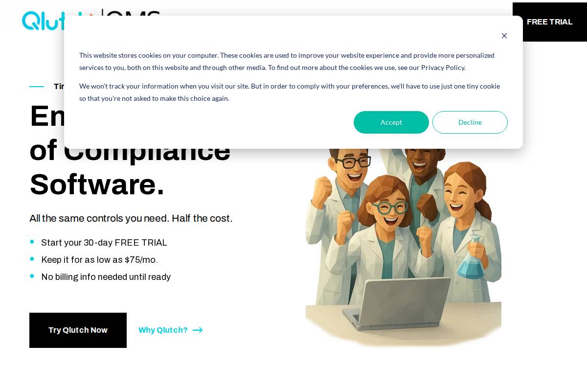 Qlutch website preview