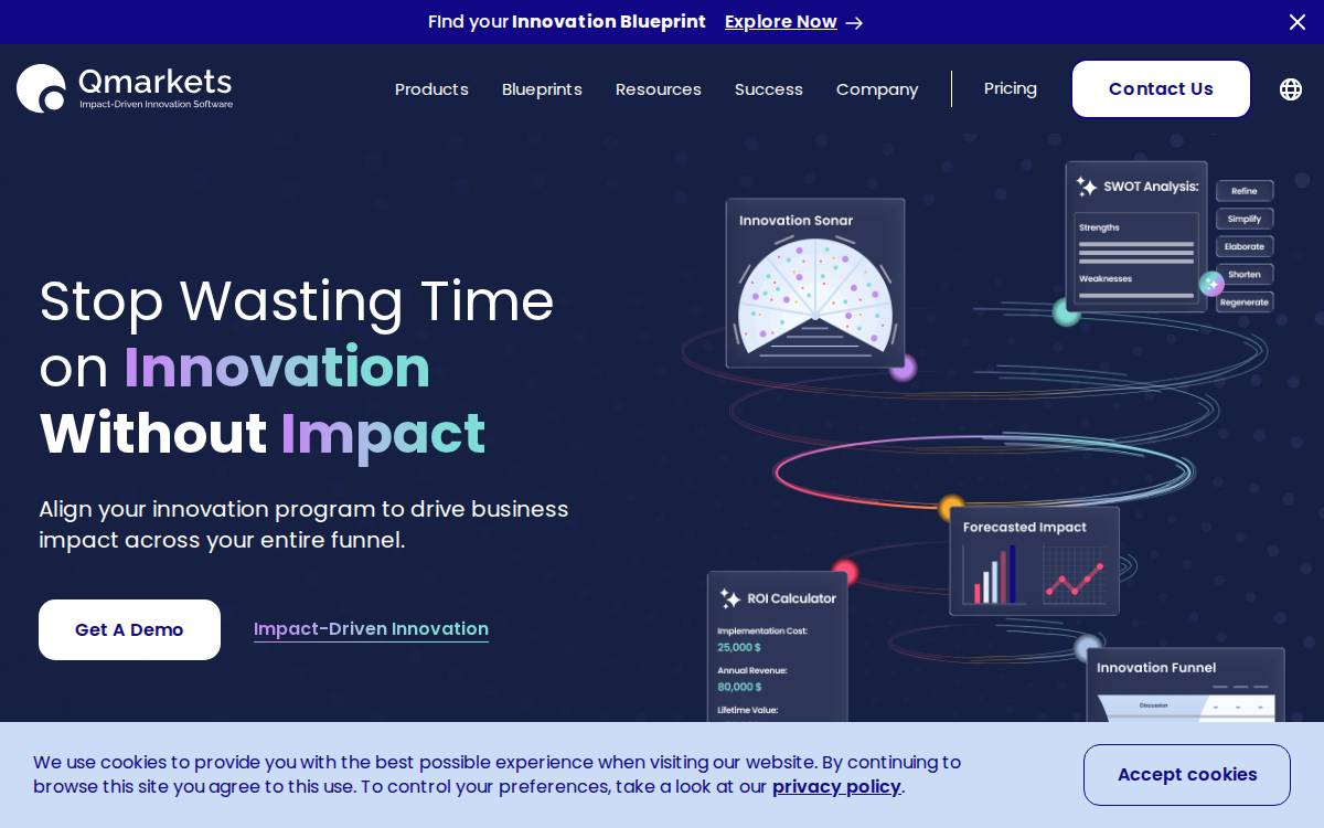 Qmarkets website preview