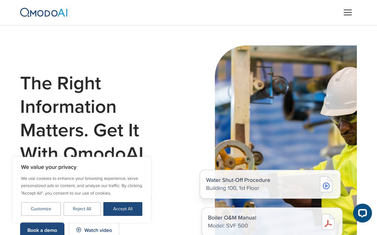 Qmodoai website preview