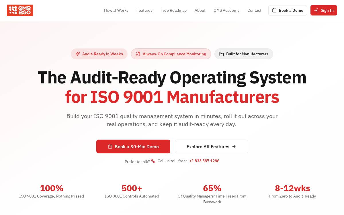 QMS2GO website preview