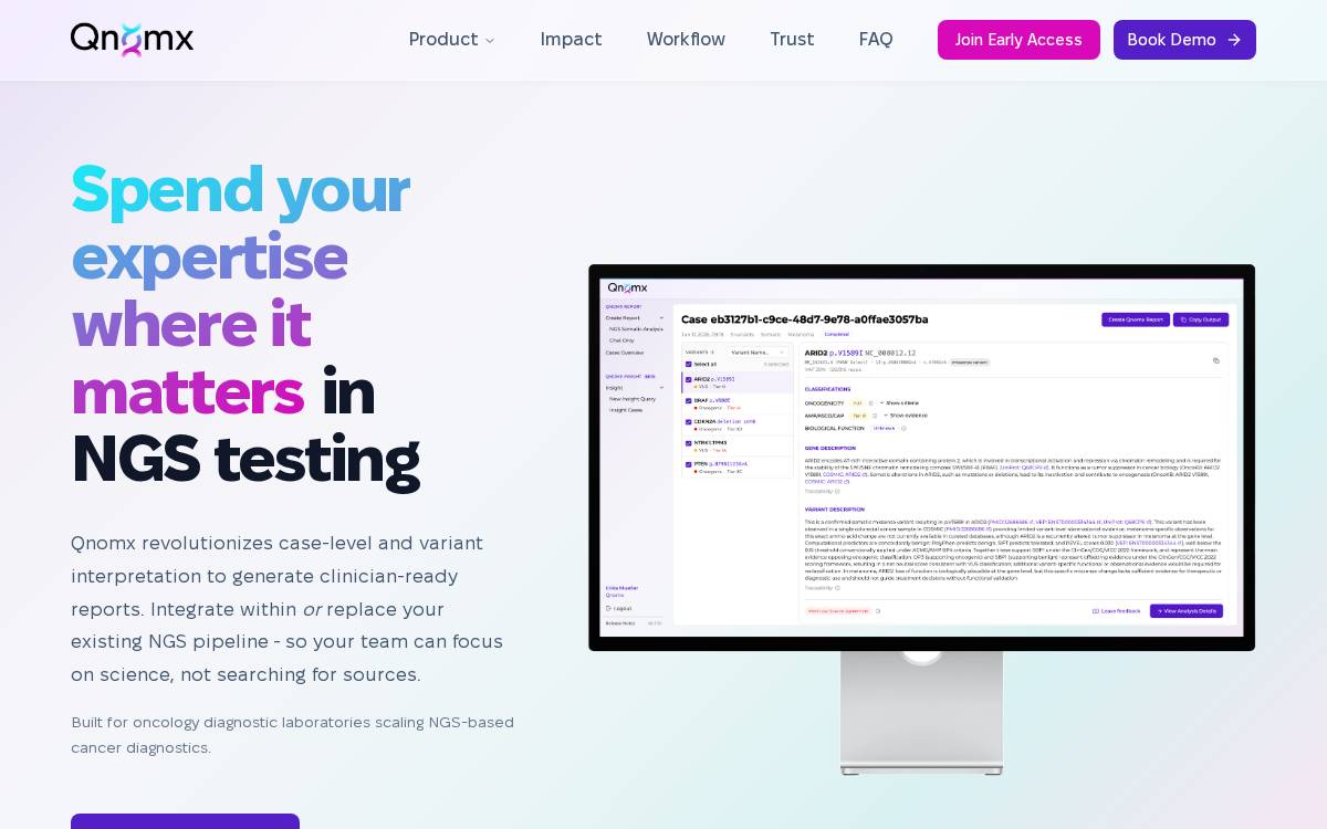 Qnomx website preview