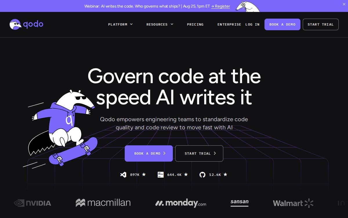 Qodo website preview