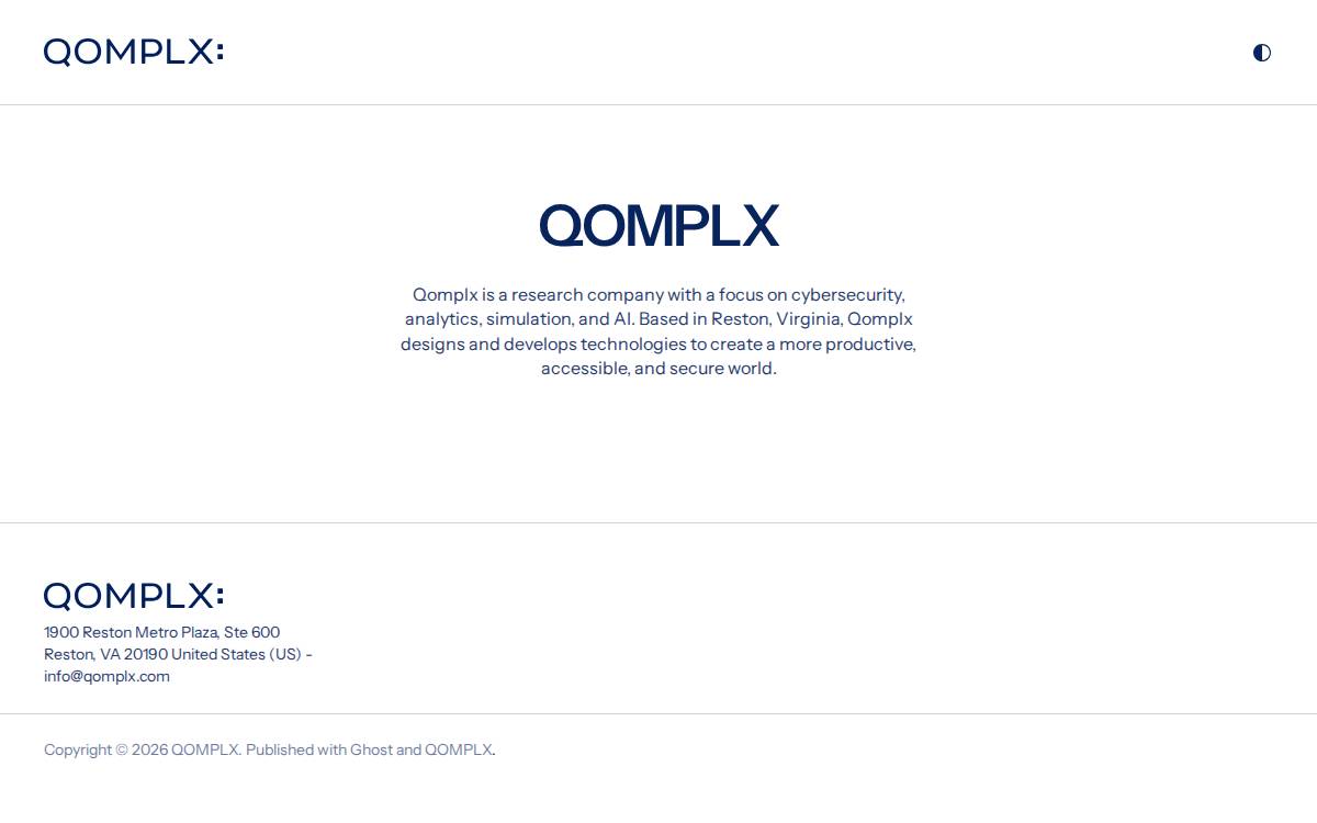 Qomplx website preview