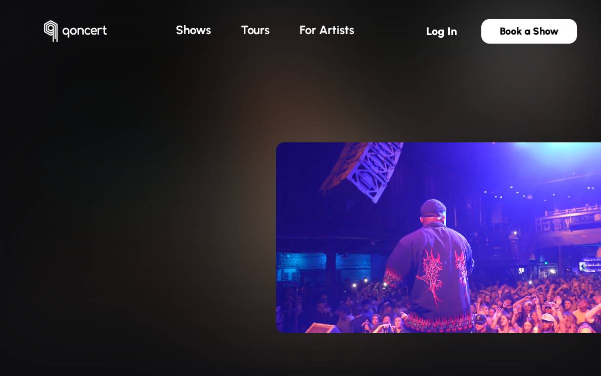 Qoncert website preview