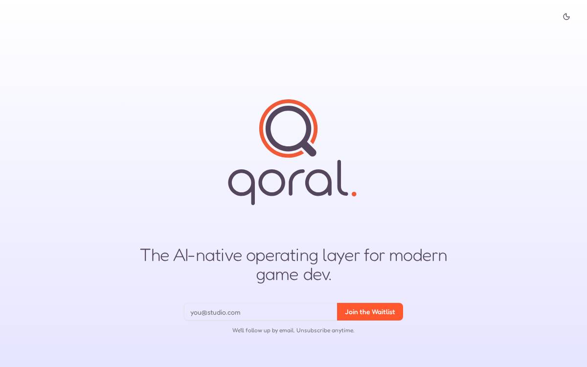 Qoral website preview
