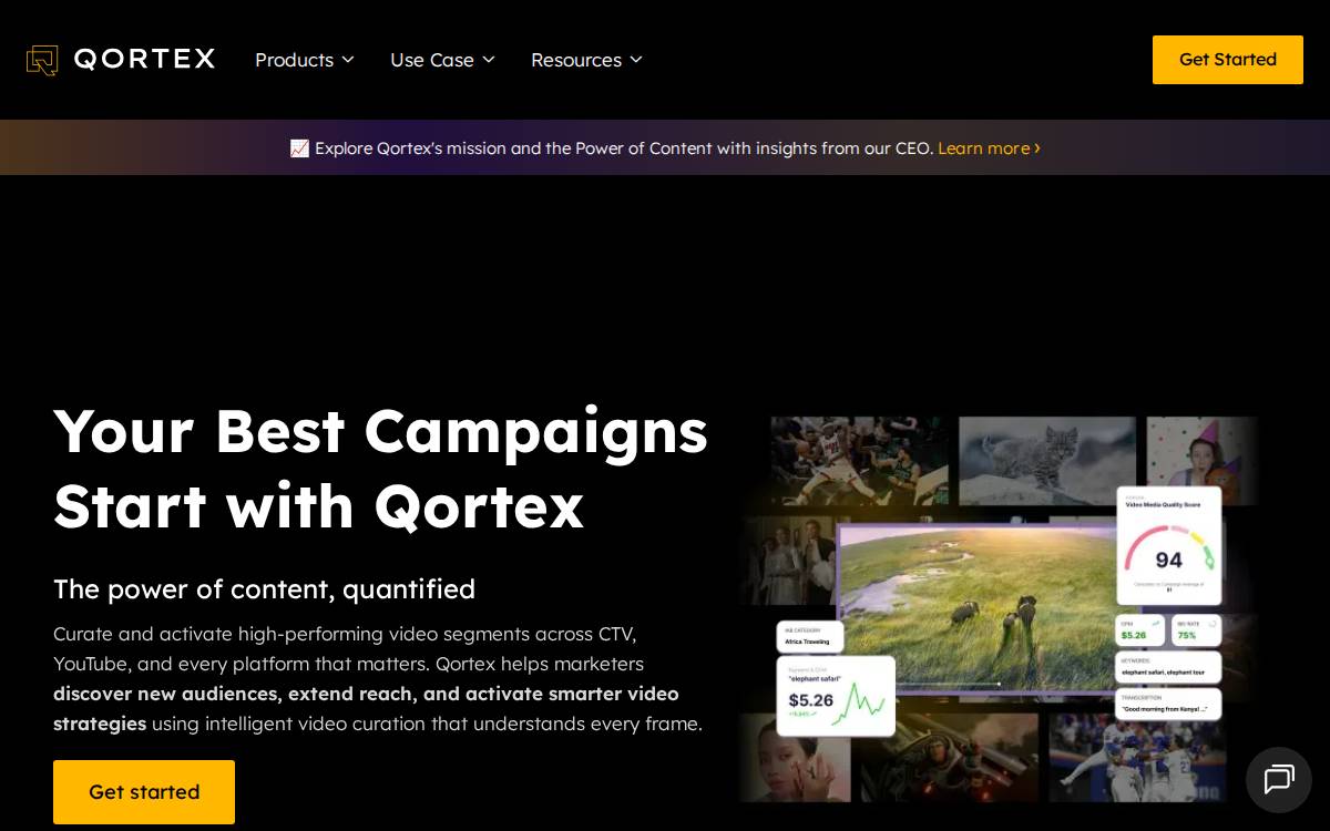 Qortex website preview