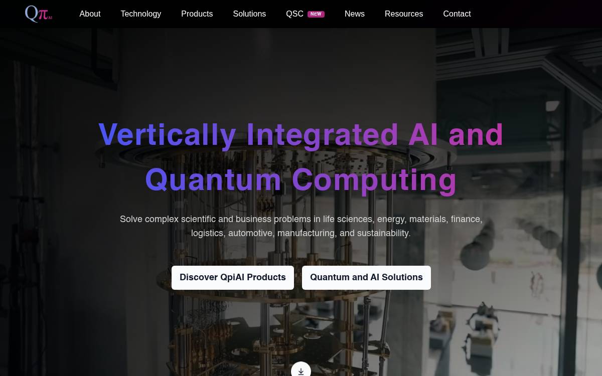 QpiAI website preview