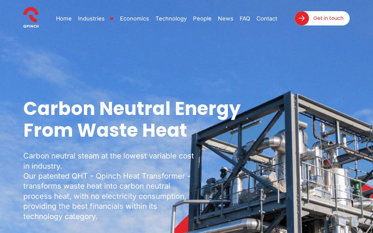 Qpinch website preview