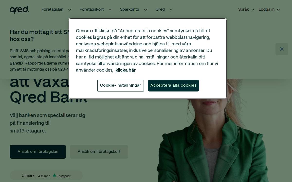 Qred website preview