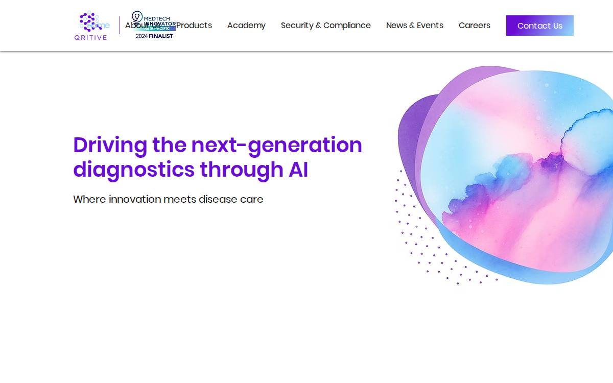 Qritive website preview